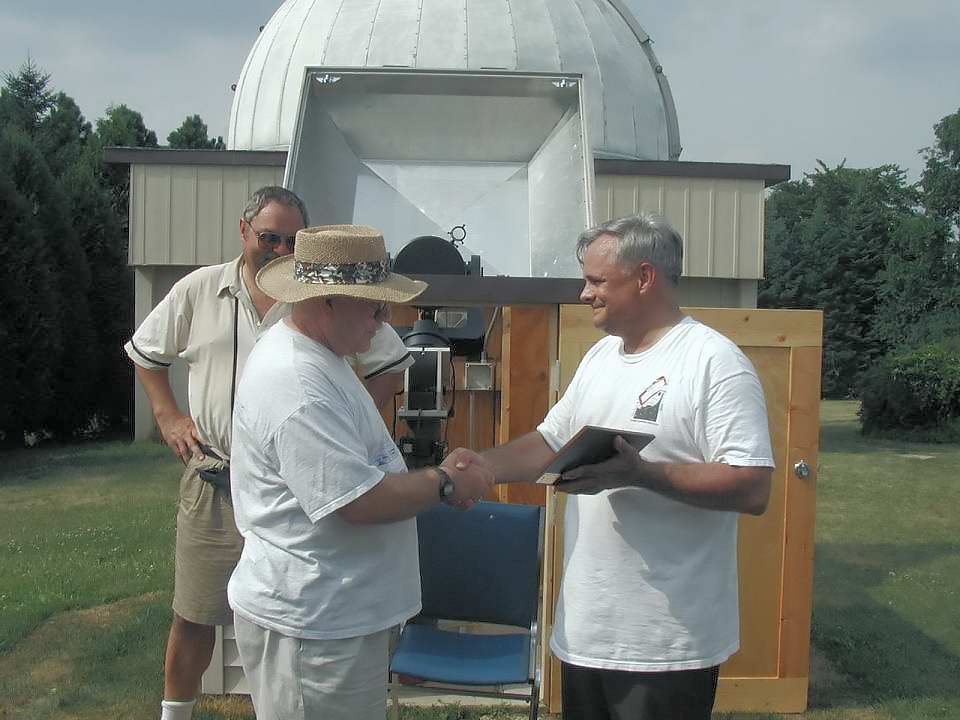 Virgil Tangney at the Tangney Observatory Dedication
