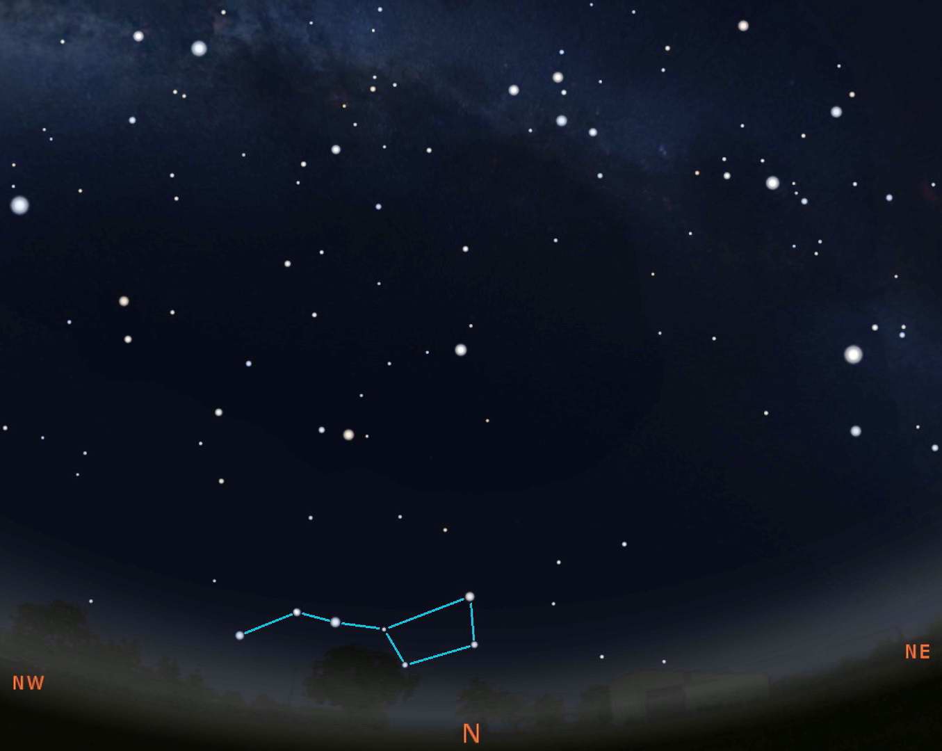 Big Dipper in Autumn - Early evening