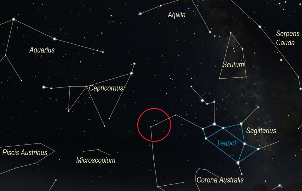 Herman's Cross finder chart - Stellarium