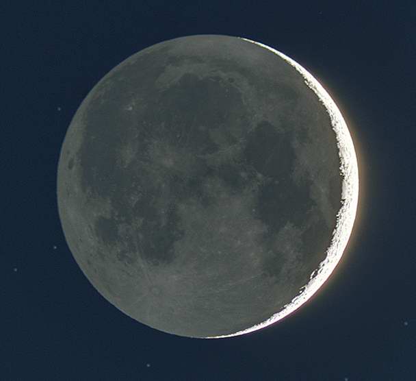 Waxing Crescent Moon - 47 hours old by John Asztalos. MAS image.
