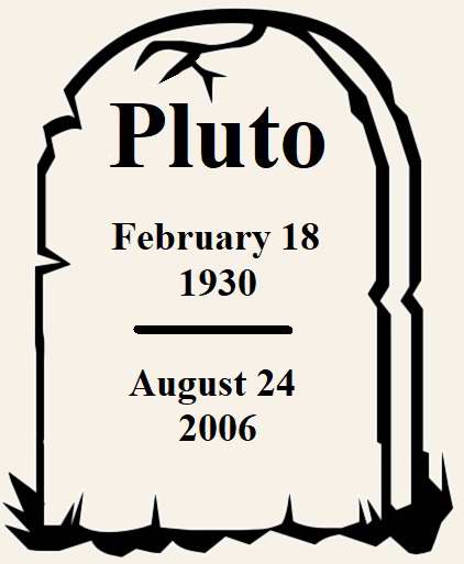 Pluto gravestone. 1930-2006. Public domain.