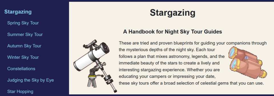 Stargazing - A Handbook for Night Sky Tour Guides