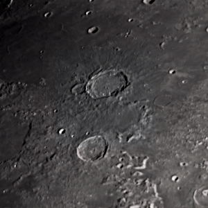 Aristoteles and Eudoxus Craters, during the Waning Gibbous 4/9 by Matthew Ryno 