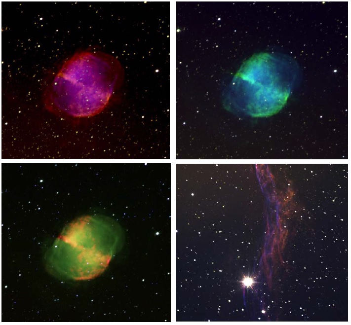 Early Narrow Band Test Results - M27 & Veil Nebula by Scott Jamieson 