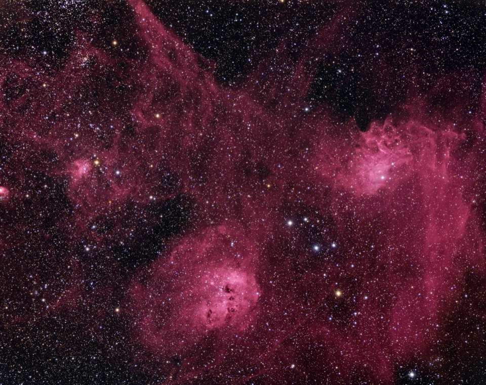 IC 410 - Tadpole, IC 405 - Flaming Star, and IC 417 - Spider  by Gabe Shaughnessy 