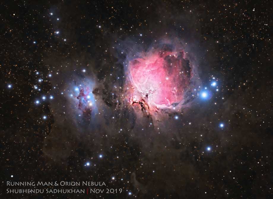 M42 & M43 - Orion and Running Man Nebulas by Shubhendu Sadhukhan 