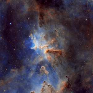 The Heart Nebula (SHO with RGB stars)