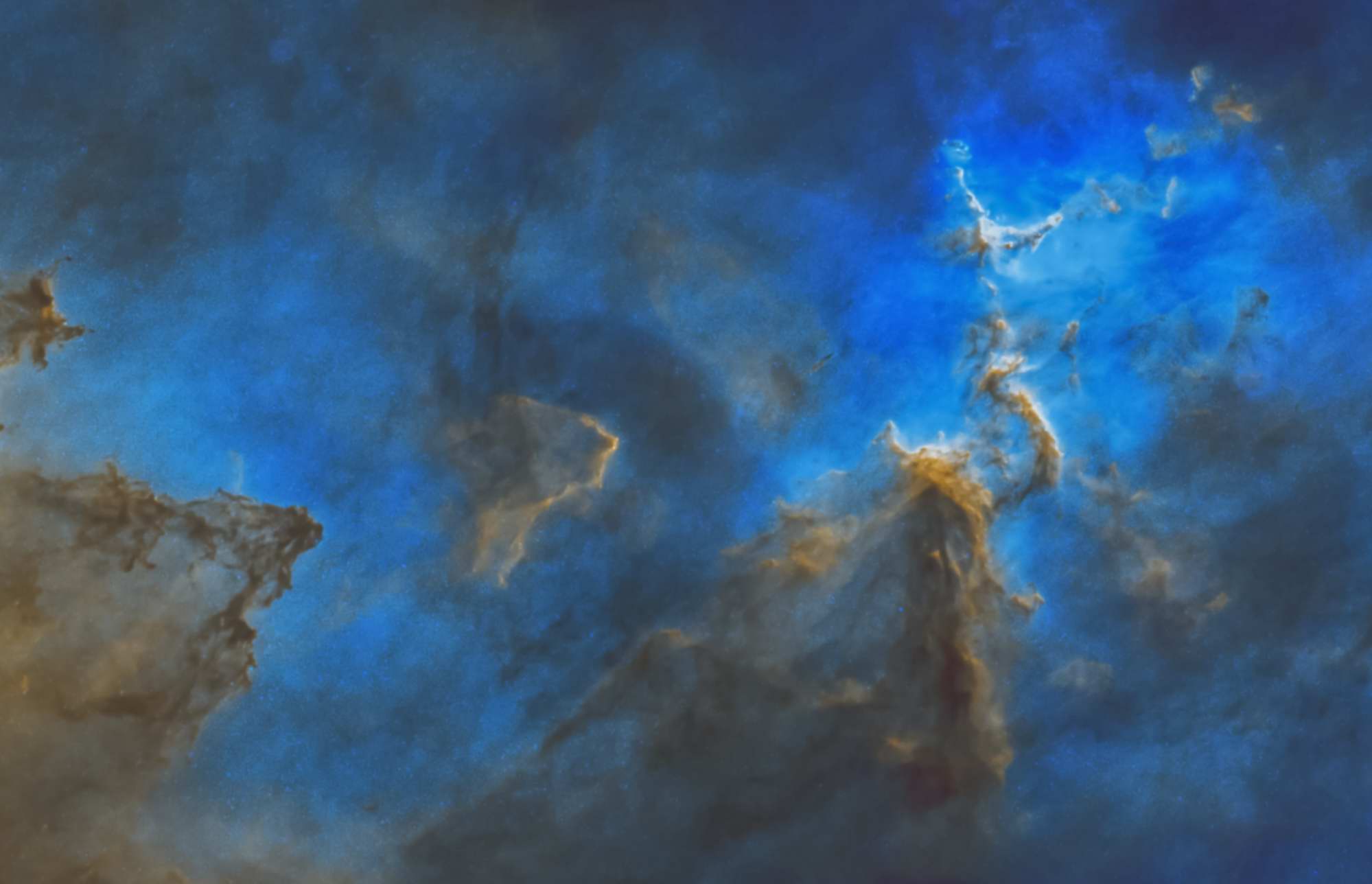 Melotte 15 / Heart Nebula Starless in SHO by William Gottemoller 