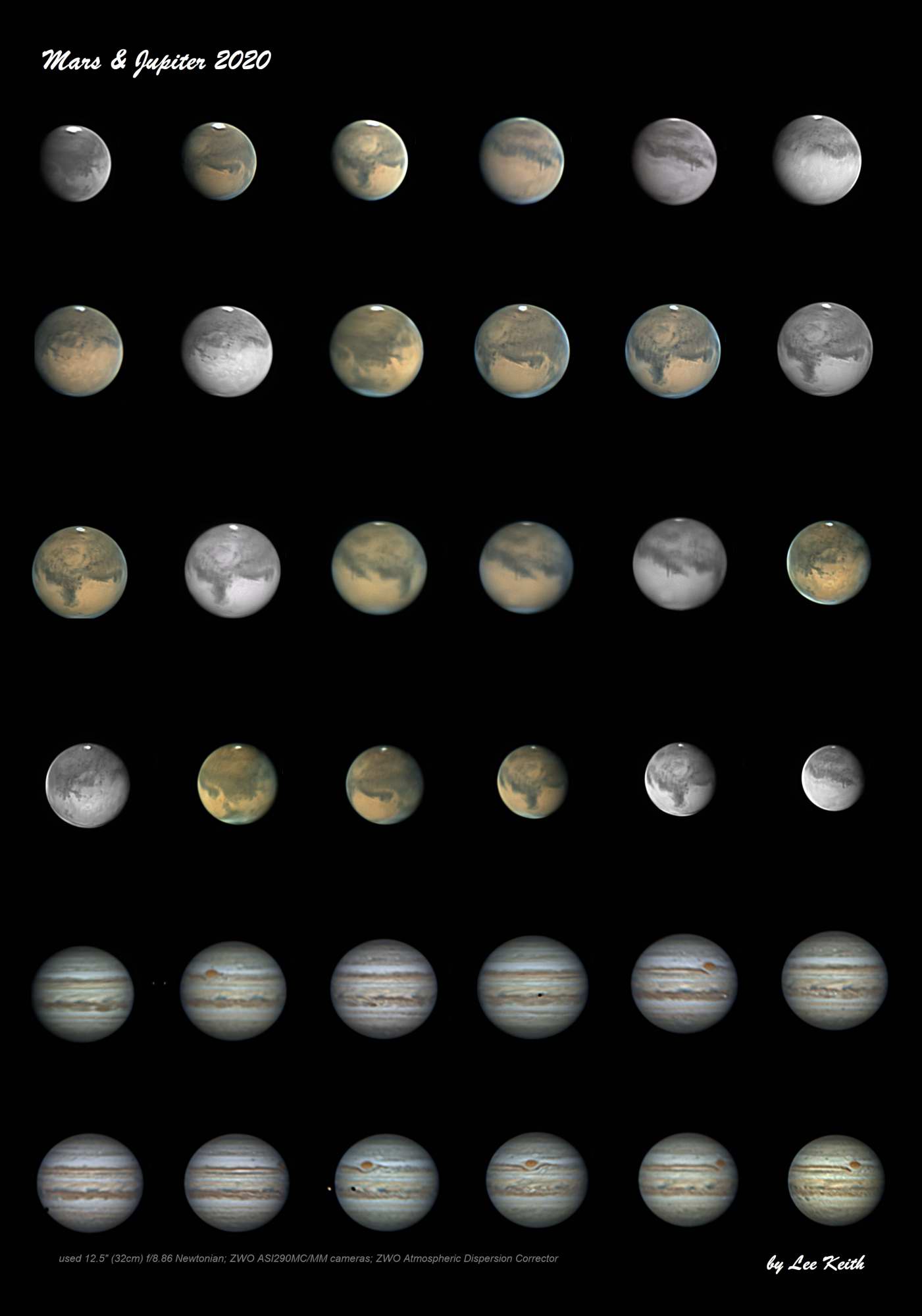 Mars-Jupiter Collage - 2020 by Lee Keith 