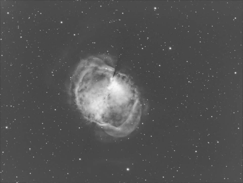 Dumbbell Nebula in OIII Using G-Scope by William Gottemoller 