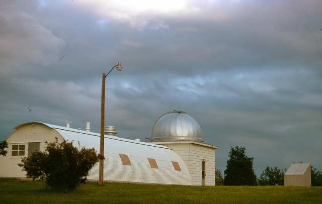View of the Quonset and A-Dome  from the north looking south