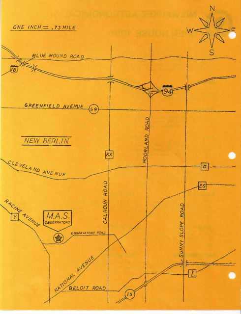 1986 Open House Map