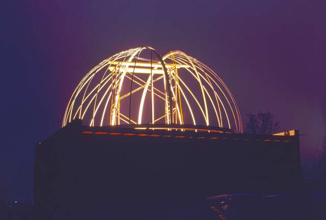 Dome construction - Ribs at night
