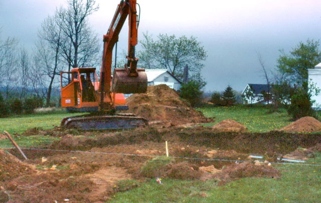 The actual ground breaking