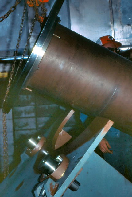 Polar axis installation on the base