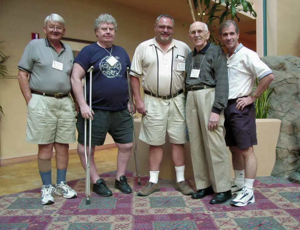 MAS Members in Tucson, AZ. At the AAVSO Spring Meeting, 2003. Rudy Poklar, Bob Manske, Gerry Samolyk, Ed Halbach, and Gene Hanson.