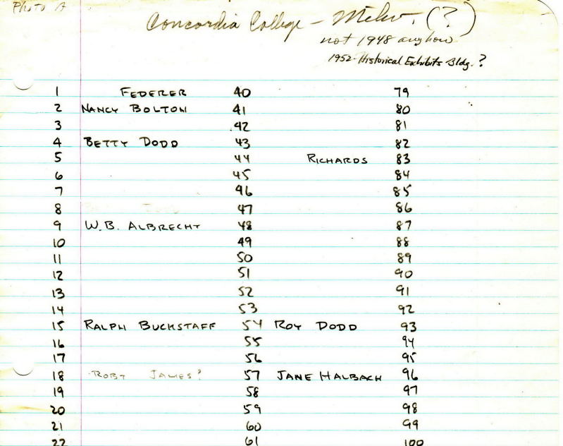 1952 NCRAL - Concordia College - Group Picture