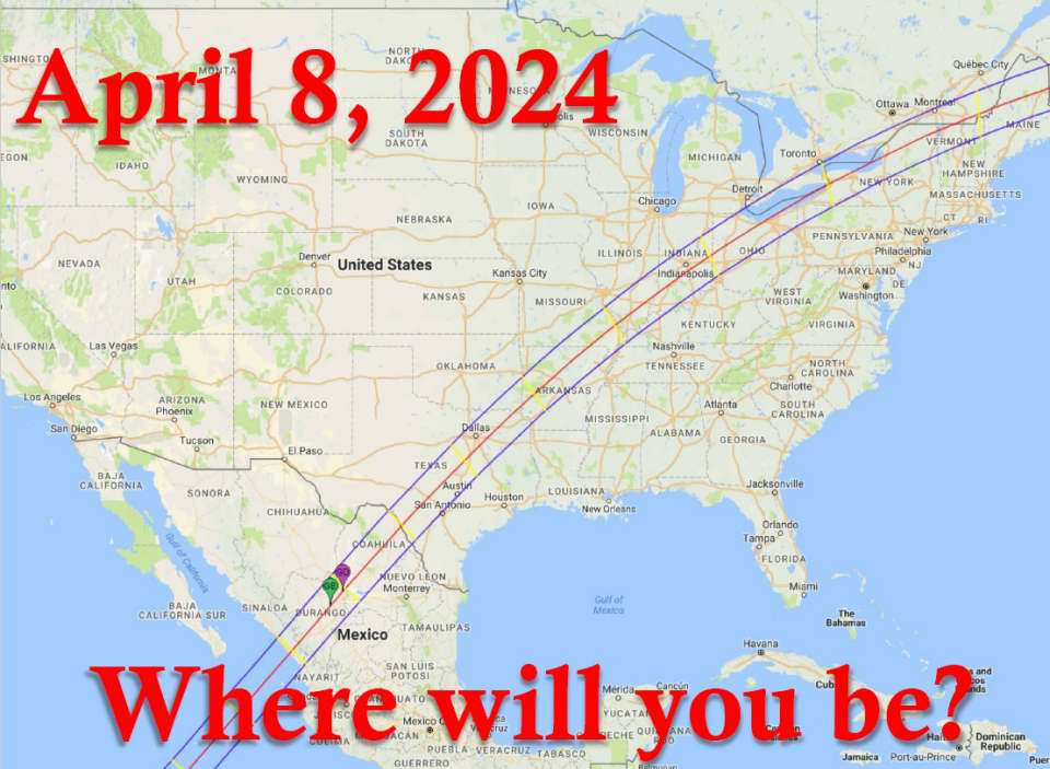 2024 Total Solar Eclipse totality path