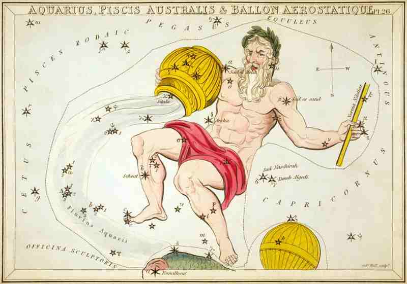 Aquarius graphical representation with the Water Jar. Wikipedia.