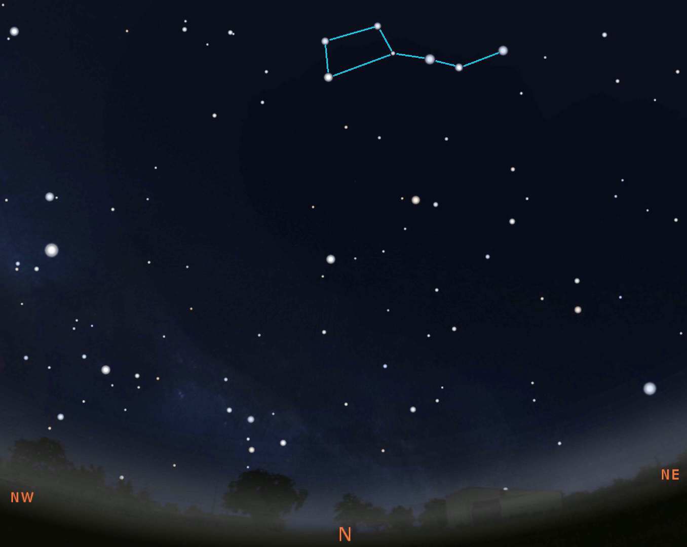 Big Dipper in Spring - Early evening