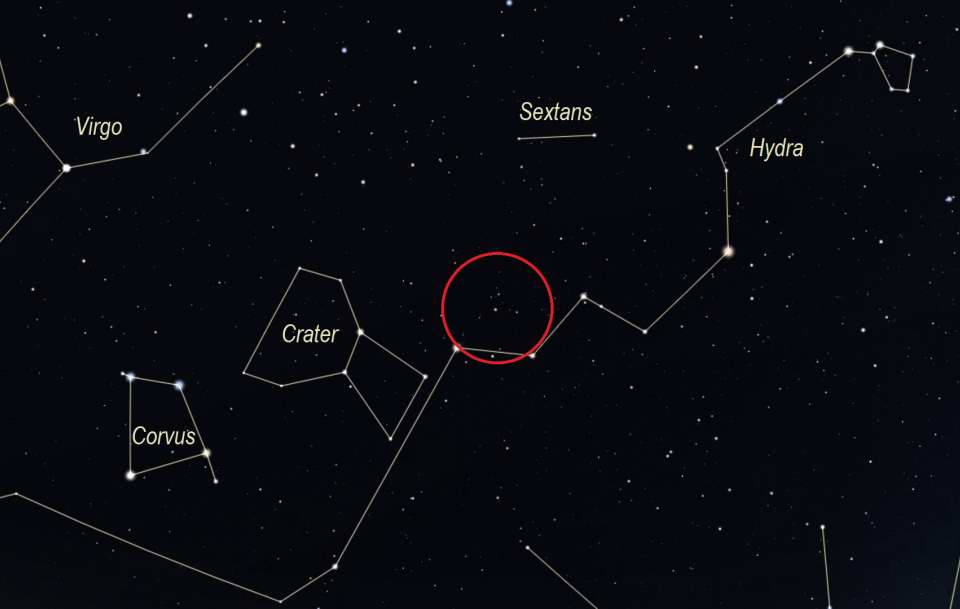 Fly and Fly Swatter finder chart - Stellarium
