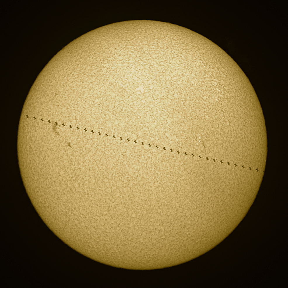 ISS Transits the Sun. Jeff Kraehnke. MAS Image.