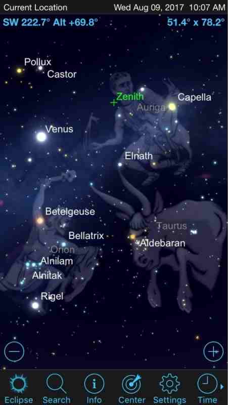 SkySafari astronomy app screenshot