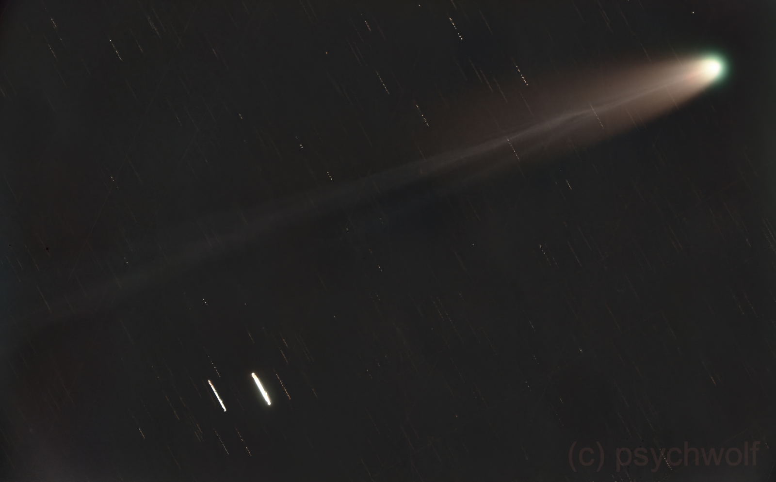 Comet A6 Lemmon from the city on Sunday by Matthew Ryno Comet A6 Lemmon from the city on Sunday