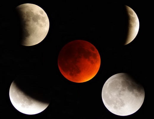 Lunar Eclipse Phase Collage