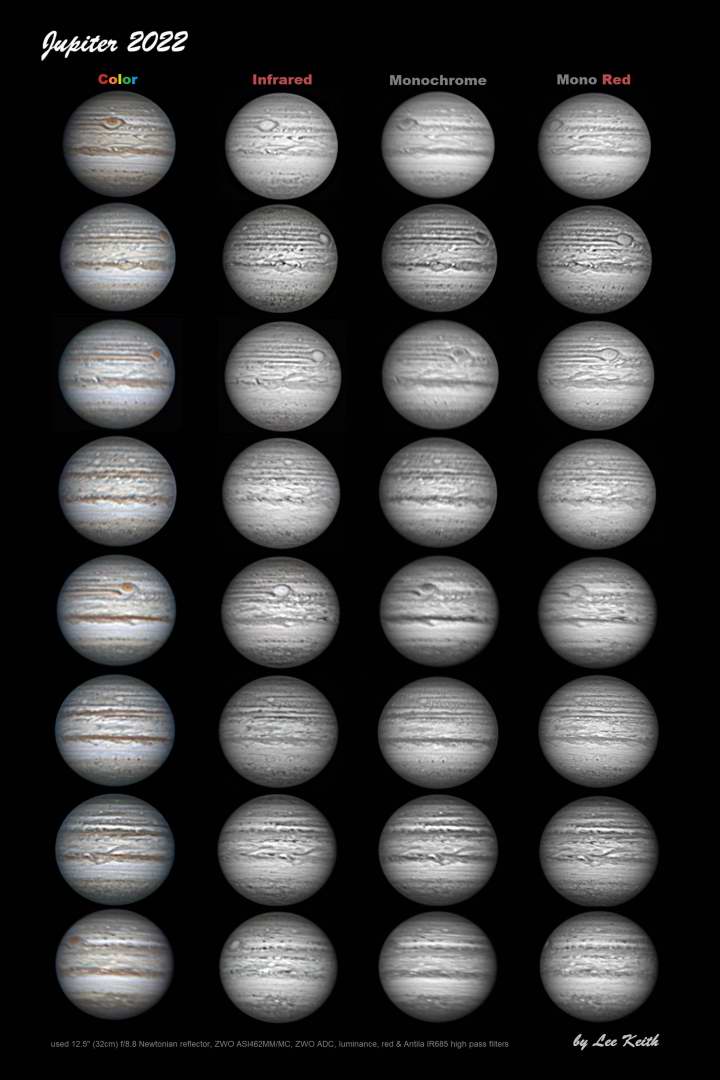 2022 Jupiter Collage taken with the A-Scope by Lee Keith
