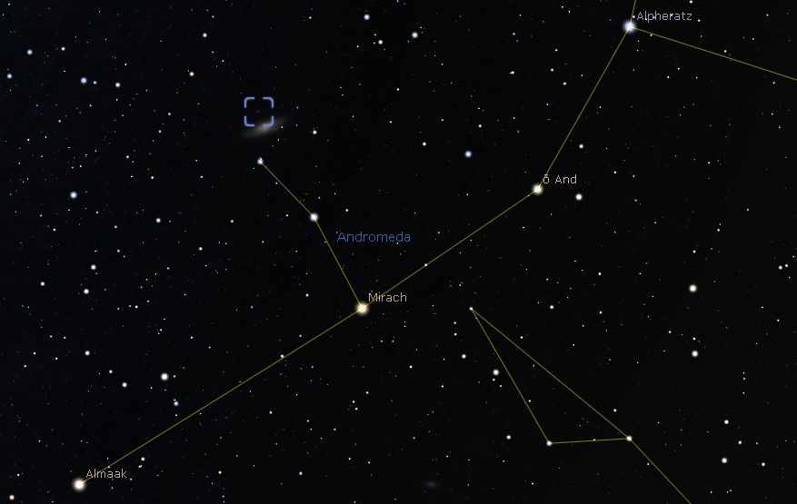 M110 Location - Image From Stellarium