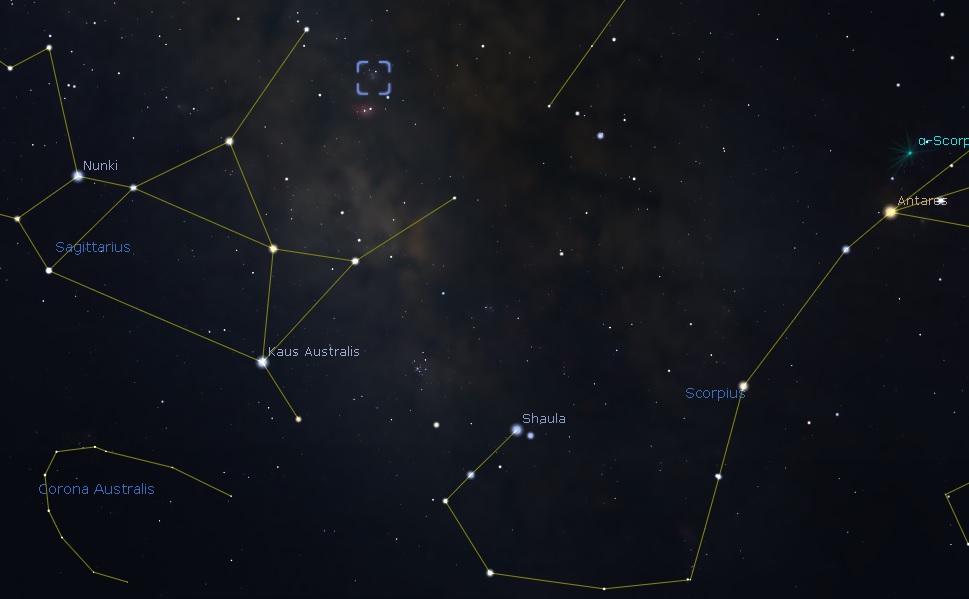 M20 Location - Image From Stellarium