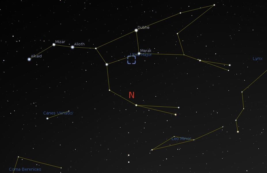 M97 Location - Image From Stellarium
