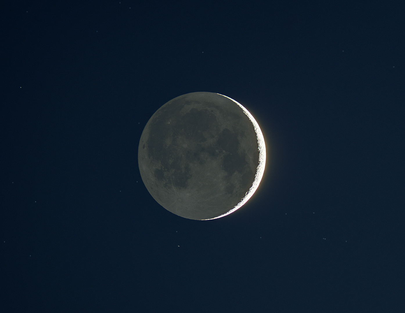 Moon - 46 Hours Old by John Asztalos 