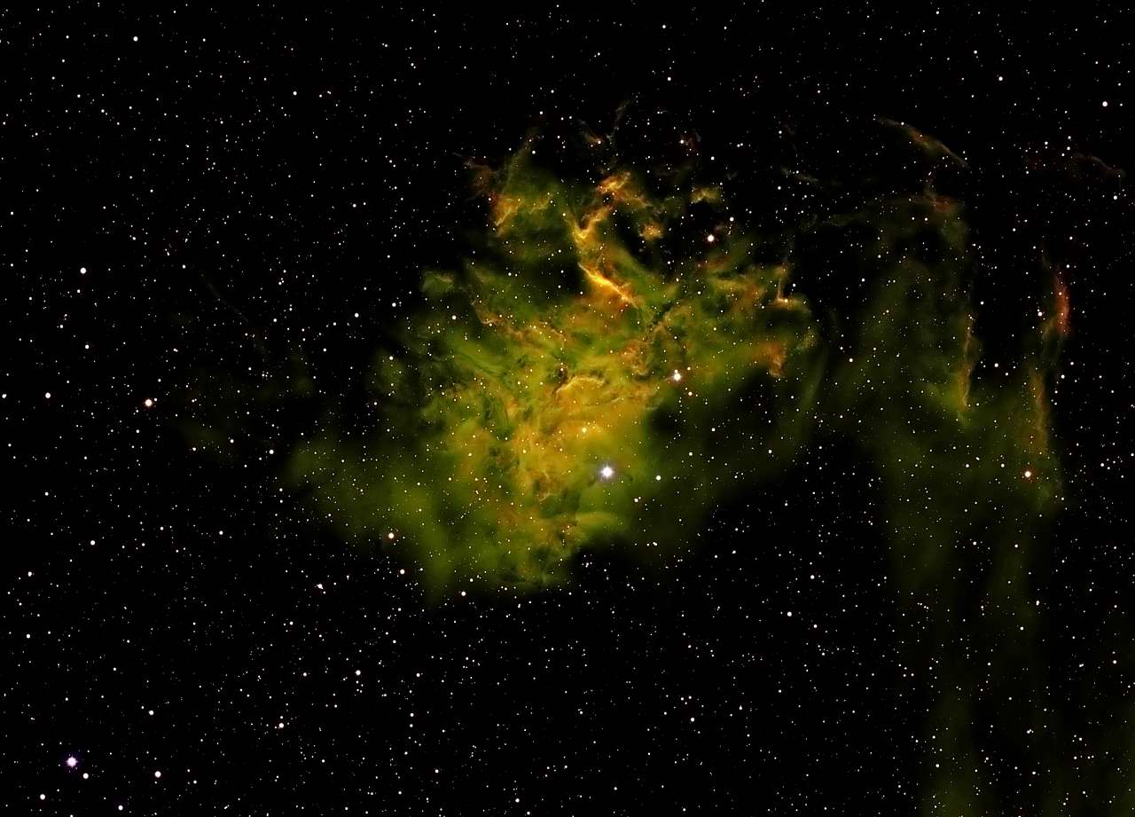 IC 405 - Flaming Star Nebula  by Dennis Roscoe 