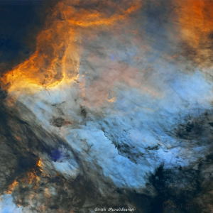 Pelican Nebula in SHO by Girish Muralidharan 