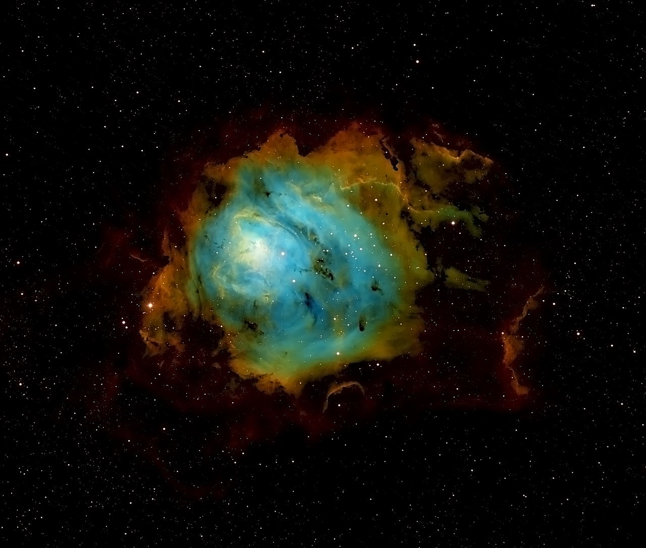 M8 - Lagoon Nebula  by Dennis Roscoe 