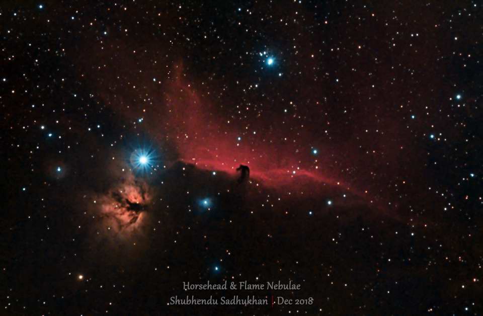 Horsehead and Flame Nebulas by Shubhendu Sadhukhan 