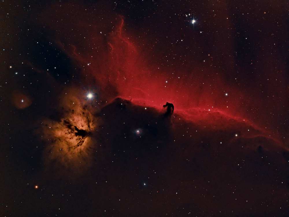 Horsehead & Flame Nebula by Chad Andrist 