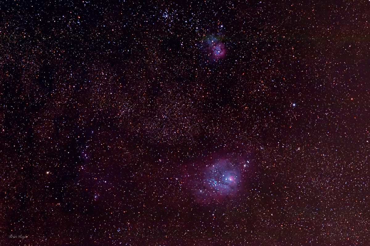 M8 / M20 / M21 Sagittarius Region  by Arun Hegde 