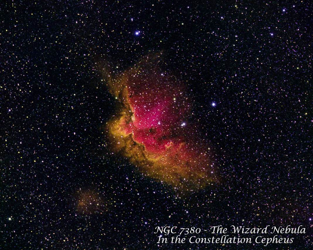 NGC 7380 - The 
		Wizard Nebula   by Paul Borchardt 