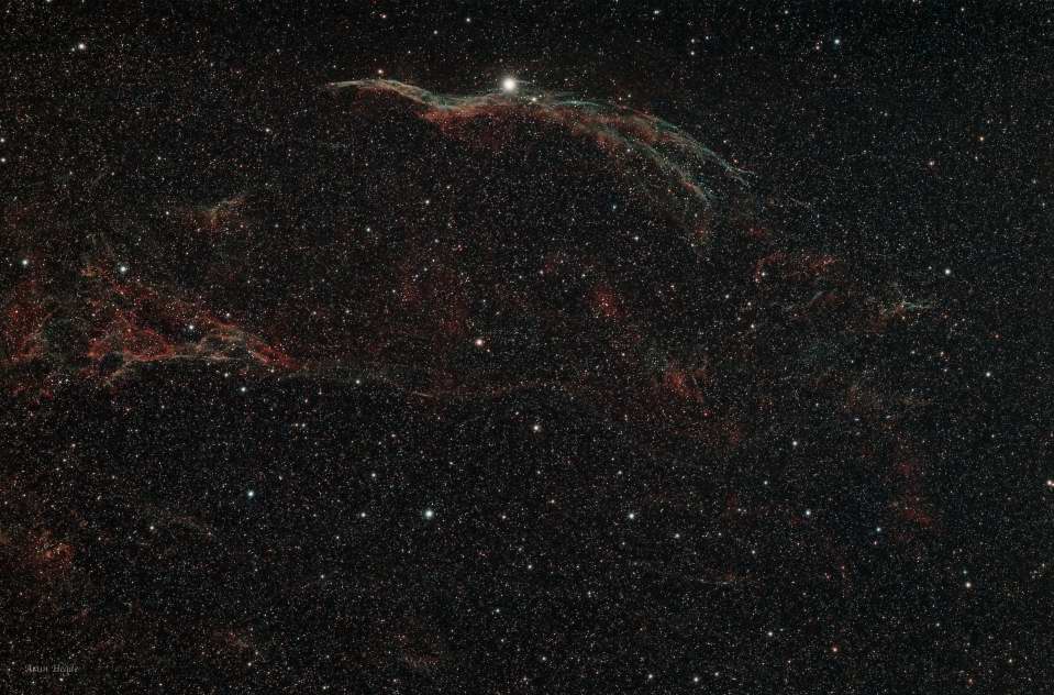 Western Veil Nebula by Arun Hegde 