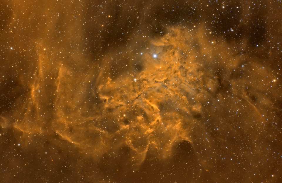 Flaming Star Nebula by Girish Muralidharan 