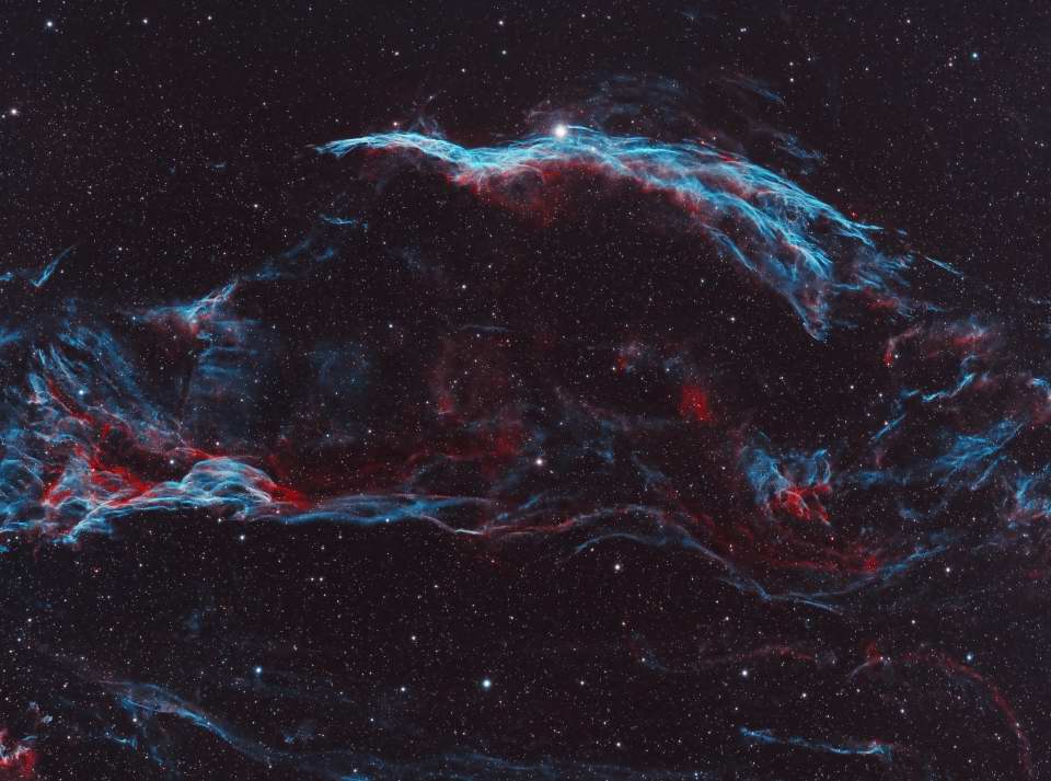 The Western Veil Nebula by Arun Hegde 