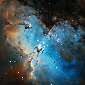 Eagle Nebula in SHO (The Pillars of Creation) by William Gottemoller 