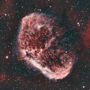 The Brain of the Swan - Crescent Nebula in HOO by William Gottemoller 
