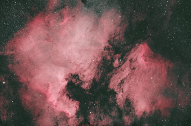 The North American and Pelican Nebulae by Gabe Shaughnessy 