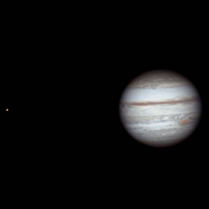 Jupiter, Io, and Europa 09-Sept-2022 by Ron Lundgren 