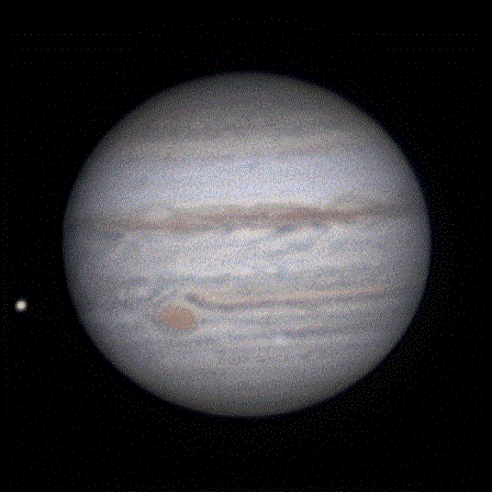 Jupiter Animation with Io 30-Sept-2022 by Ron Lundgren 
